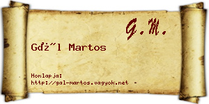 Gál Martos névjegykártya